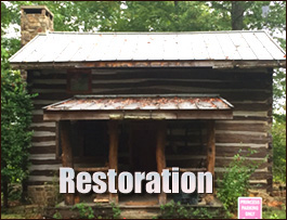 Historic Log Cabin Restoration  Rocky Mount, North Carolina